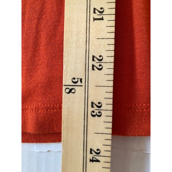 Leo & Nicole Rust Orange Turtleneck Long Sleeve Top Officecore Minimalist Size M - Picture 7 of 10